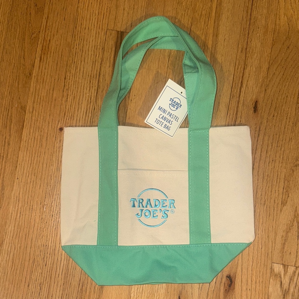 Trader Joe’s Mint Mini Canvas Tote Bag